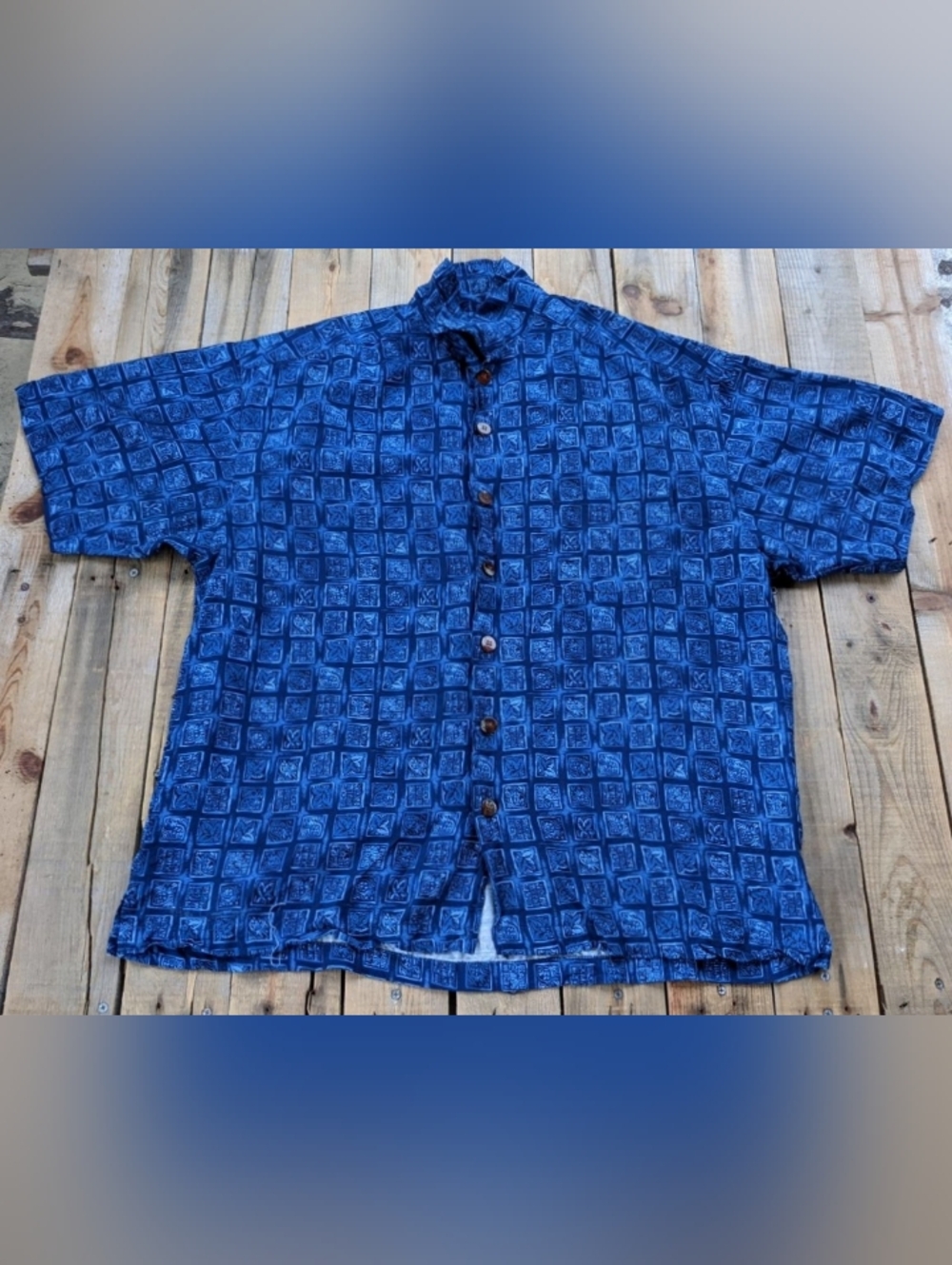 vintage 90s Quicksilver Hawaiian button-up shirt  made in USA